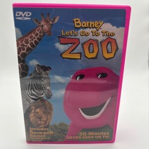 Barney Let's Go To The Zoo DVD - Vibrant Pink Case